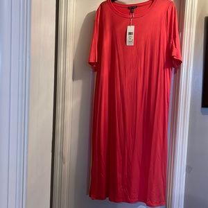 NWT SZ M EILEEN FISHER SHORT SLEEVE TENCEL JETSEY DRESS